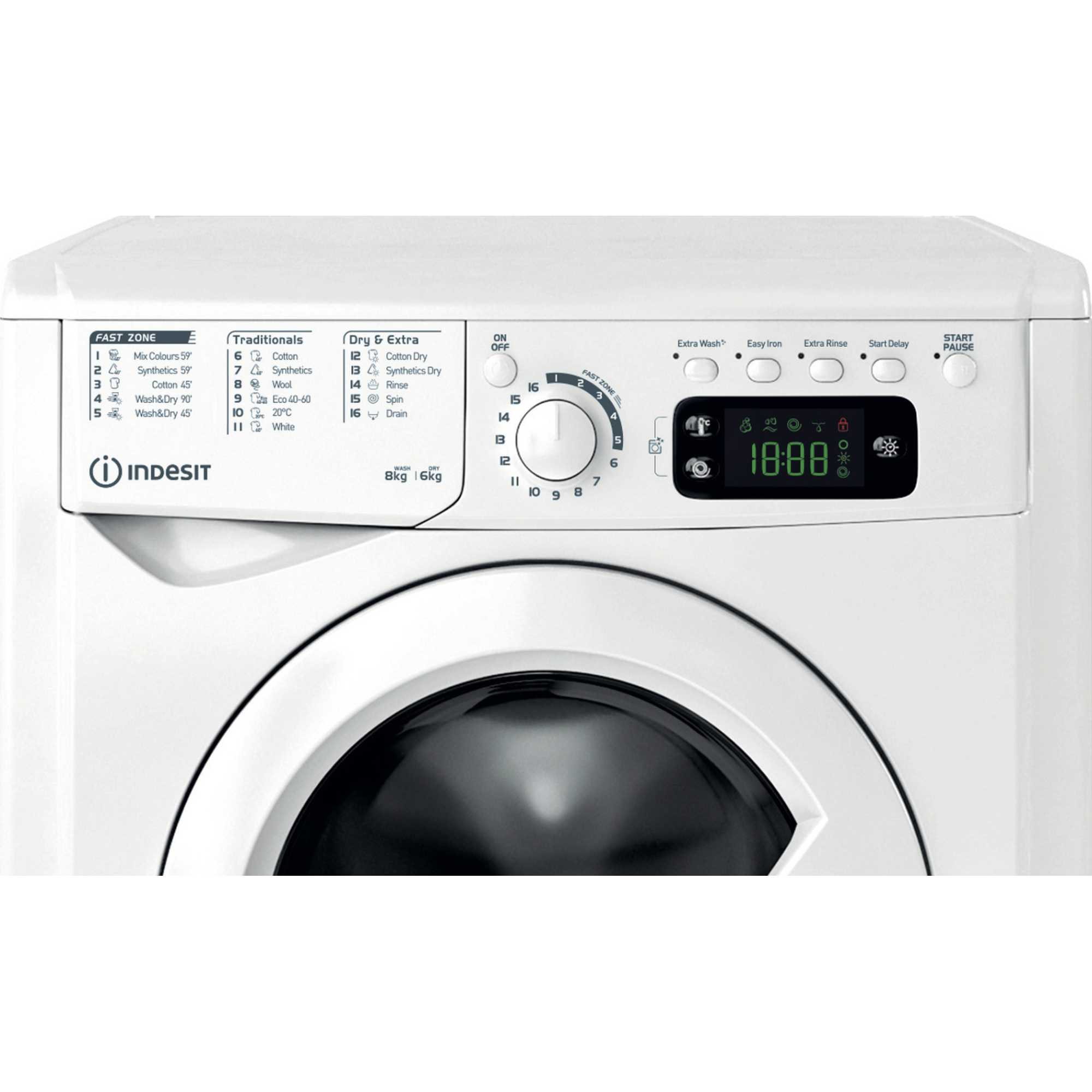 EWDE 861483 W UK 8kg Wash 6kg Dry 1400rpm Washer Dryer - White